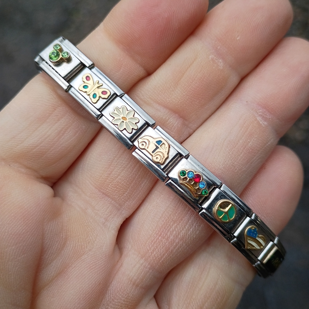 Italian Nomination Charm Bracelet – Disney Puzzle Collection Links – Stainless S
